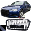 CALANDRE NOIRE BRILLANTE LIGNE RS4 AUDI A4 B9 2015-2019 PH1 AVEC PDC (05723)