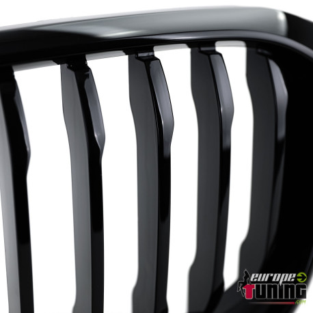 GRILLES DE CALANDRES NOIRES BRILLANTES SPORT M PERFORMANCE BMW X3 G01 - X4 G02 (05737)