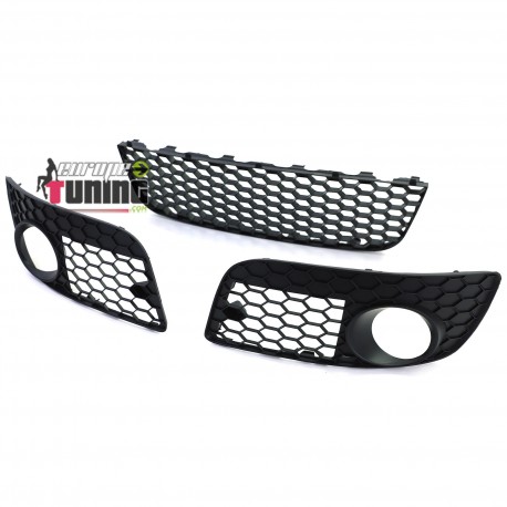 KIT GRILLES DE CALANDRES INFERIEURES SPORT NID D ABEILLE VW GOLF 5 GTI (05738)