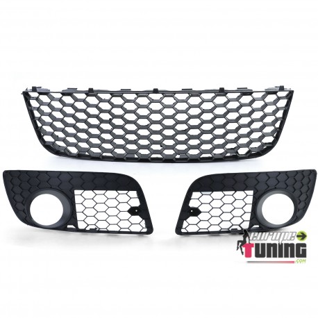 KIT GRILLES DE CALANDRES INFERIEURES SPORT NID D ABEILLE VW GOLF 5 GTI (05738)