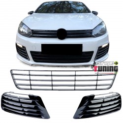 KIT GRILLES DE CALANDRES INFERIEURES SPORT VW GOLF 6 R20 (05739)