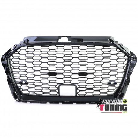 CALANDRE SPORT NOIRE GRILLE NID D ABEILLE LIGNE RS3 AUDI A3 8V 2016-2020 PH2 (05741)