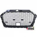 CALANDRE SPORT NOIRE GRILLE NID D ABEILLE LIGNE RS3 AUDI A3 8V 2016-2020 PH2 (05741)