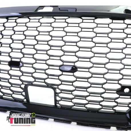 CALANDRE SPORT NOIRE GRILLE NID D ABEILLE LIGNE RS3 AUDI A3 8V 2016-2020 PH2 (05741)