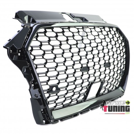 CALANDRE SPORT NOIRE GRILLE NID D ABEILLE LIGNE RS3 AUDI A3 8V 2016-2020 PH2 (05741)