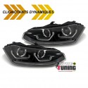PHARES NOIRS FEUX CLIGNOTANTS SEQUENTIELS VW POLO 6 AW 2G 2017-2021 (05747)