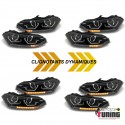 PHARES NOIRS FEUX CLIGNOTANTS SEQUENTIELS VW POLO 6 AW 2G 2017-2021 (05747)