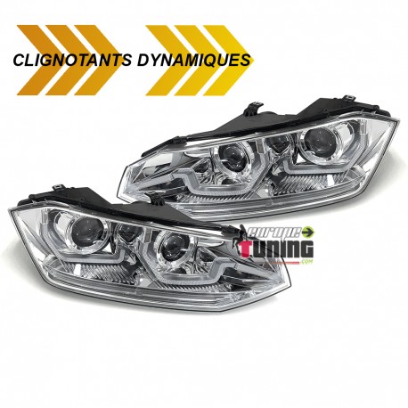 PHARES CHROME FEUX CLIGNOTANTS SEQUENTIELS VW POLO 6 AW 2G 2017-2021 (05751)