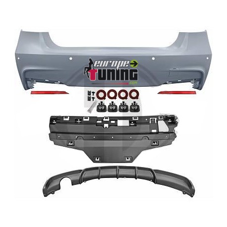 PARE CHOCS ARRIERE SPORT PACK M PERFORMANCE BMW SERIE 3 F30 BERLINE 2011-2019 (05753)