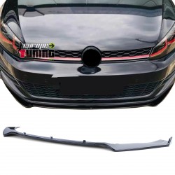 SPOILER AVANT SPORT NOIR BRILLANT POUR PARE CHOCS VOLKSWAGEN VW GOLF 7 STANDARD (05560)