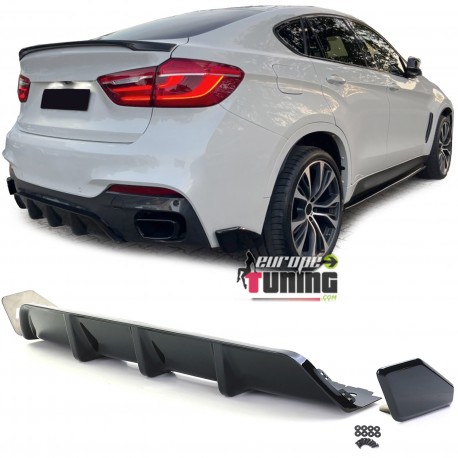 DIFFUSEUR SPORT PERFORMANCE NOIR POUR BMW X6 F16 PACK M 2014-2019 (05775)