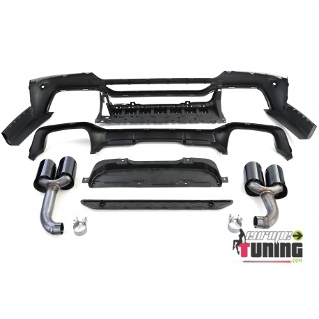 DIFFUSEUR SPORT PERFORMANCE AVEC 2 SORTIES NOIRES - BMW X4 G02 PACK M 2018-2021 (05783)