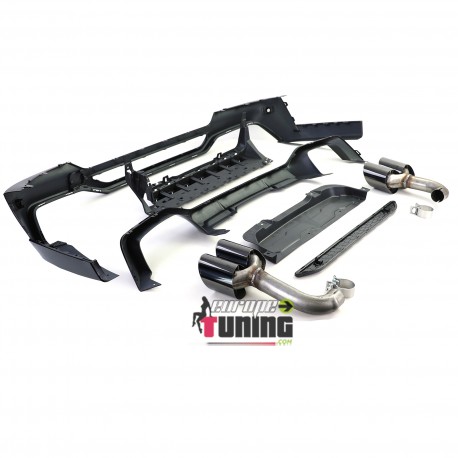 DIFFUSEUR SPORT PERFORMANCE AVEC 2 SORTIES NOIRES - BMW X4 G02 PACK M 2018-2021 (05783)