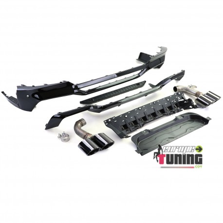 DIFFUSEUR SPORT PERFORMANCE AVEC 2 SORTIES NOIRES - BMW X4 G02 PACK M 2018-2021 (05783)