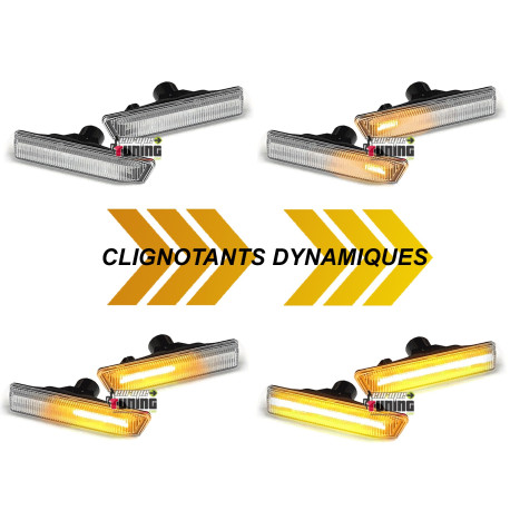 2 REPETITEURS CHROME - CLIGNOTANTS SEQUENTIELS LED DYNAMIQUE BMW X5 E53 & SERIE 3 E36 (05790)