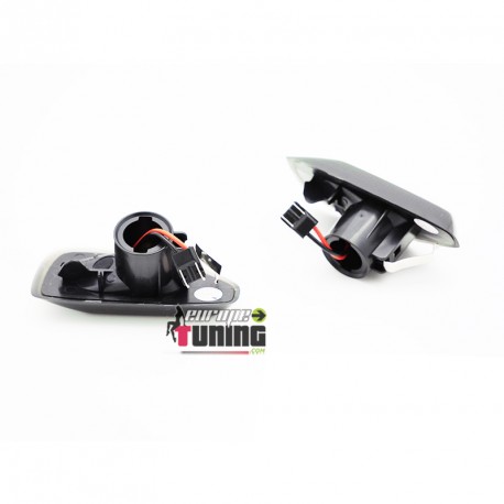 2 REPETITEURS NOIRS CLIGNOTANTS SEQUENTIELS LED DYNAMIQUE DACIA DUSTER SANDERO LOGAN (05794)