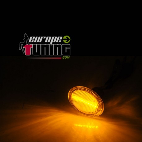 2 REPETITEURS CHROME CLIGNOTANTS LATERAUX LED FIAT 500 - FORD KA - LANCIA YPSILON (05796)