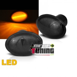 2 REPETITEURS NOIRS CLIGNOTANTS LATERAUX LED FIAT 500 - FORD KA - LANCIA YPSILON (05797)