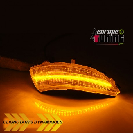 CLIGNOTANTS RETROVISEURS NOIRS LED SEQUENTIELS RENAULT CLIO IV 2012-2016 (05801)