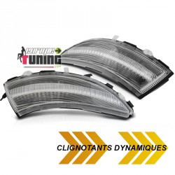 CLIGNOTANTS RETROVISEURS NOIRS LED SEQUENTIELS RENAULT CLIO IV 2012-2016 (05801)