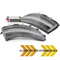 CLIGNOTANTS RETROVISEURS NOIRS LED SEQUENTIELS RENAULT CLIO IV 2012-2016 (05801)