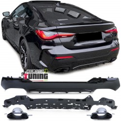 DIFFUSEUR SPORT STYLE M440 AVEC SORTIES NOIRES BMW SERIE 4 G22 G23 420 430 (05806)