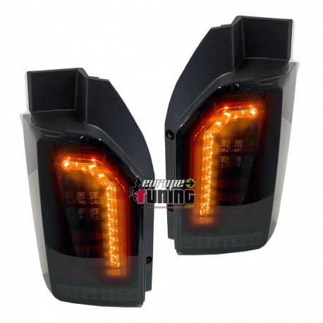 FEUX ROUGES NOIRS CELIS A LEDS DYNAMIQUES POUR VW T6 A HAYON / PORTE RABATTABLE (04898)