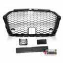 CALANDRE SPORT NOIRE GRILLE NID D ABEILLE LIGNE RS3 AUDI A3 8V 2016-2020 PH2 AVEC CACHE (05827)