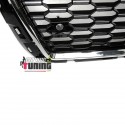 CALANDRE SPORT NOIRE ET CHROME GRILLE NID D ABEILLE LIGNE RS3 AUDI A3 8V 2016-2020 PH2 (05828)