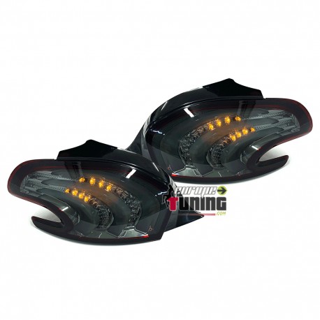 FEUX ARRIERES ROUGES NOIRS LEDS CELIS PEUGEOT 208 (05831)