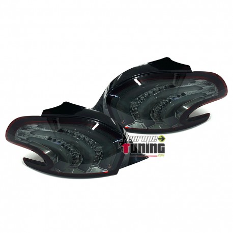 FEUX ARRIERES ROUGES NOIRS LEDS CELIS PEUGEOT 208 (05831)