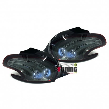FEUX ARRIERES ROUGES NOIRS LEDS CELIS PEUGEOT 208 (05831)