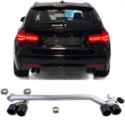 KIT CONVERSION 4 SORTIES ECHAPPEMENT NOIRES DUPLEX BMW SERIE 3 F30 F31  (05858)