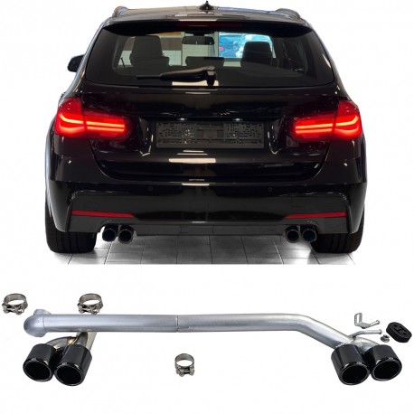 KIT CONVERSION 4 SORTIES ECHAPPEMENT NOIRES DUPLEX BMW SERIE 3 F30 F31  (05858)