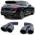 DOUBLES SORTIES ECHAPPEMENT SPORT GTS NOIRES PORSCHE CAYENNE TYPE 92A (05865)