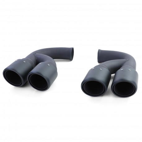 DOUBLES SORTIES ECHAPPEMENT SPORT GTS NOIRES PORSCHE CAYENNE TYPE 92A (05865)