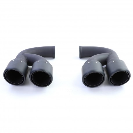 DOUBLES SORTIES ECHAPPEMENT SPORT GTS NOIRES PORSCHE CAYENNE TYPE 92A (05865)