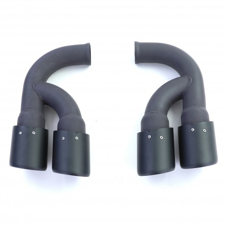 DOUBLES SORTIES ECHAPPEMENT SPORT GTS NOIRES PORSCHE CAYENNE TYPE 92A (05865)