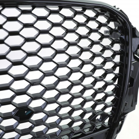 CALANDRE NOIRE BRILLANTE SPORT LOOK RS3 AUDI A3 8V 2012-2016 AVEC PDC (05872)