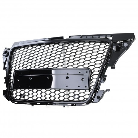 CALANDRE NOIRE BRILLANTE SPORT LOOK RS3 AUDI A3 8P2 AVEC PDC 2008-2012 (05873)
