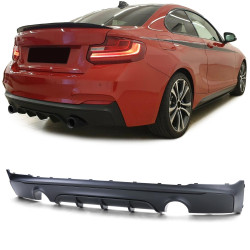 DIFFUSEUR SPORT MAT DOUBLE SORTIES BMW SERIE 2 COUPE F22 F23 M235i 240i (05893)