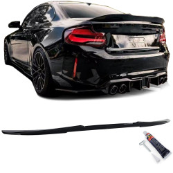 BECQUET SPOILER ARRIERE SPORT NOIR BRILLANT BMW SERIE 2 COUPE TYPE F22 (05894)