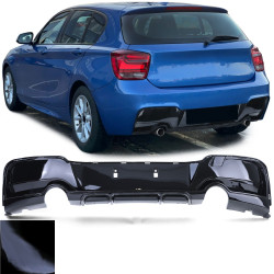 DIFFUSEUR SPORT NOIR BRILLANT DOUBLE SORTIE BMW SERIE 1 TYPE F20 F21 M135i  (05926)