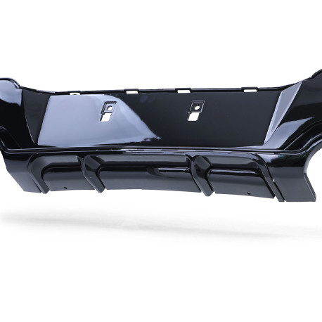 DIFFUSEUR SPORT NOIR BRILLANT DOUBLE SORTIE BMW SERIE 1 TYPE F20 F21 M135i  (05926)
