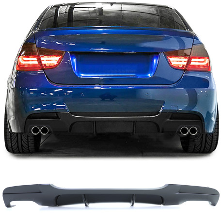 DIFFUSEUR SPORT DOUBLE SORTIE BMW SERIE 3 E90 E91 AVEC PARE-CHOCS M (05936)