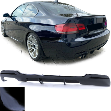 DIFFUSEUR DOUBLE SORTIE GAUCHE NOIR BRILLANT BMW SERIE 3 E92 E93  (05938)