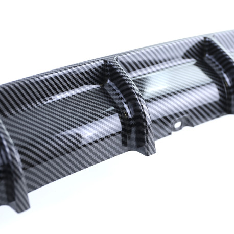 DIFFUSEUR SPORT LOOK CARBONE DOUBLE SORTIE GAUCHE BMW SERIE 3 TYPE F30 F31 PACK M (05948)