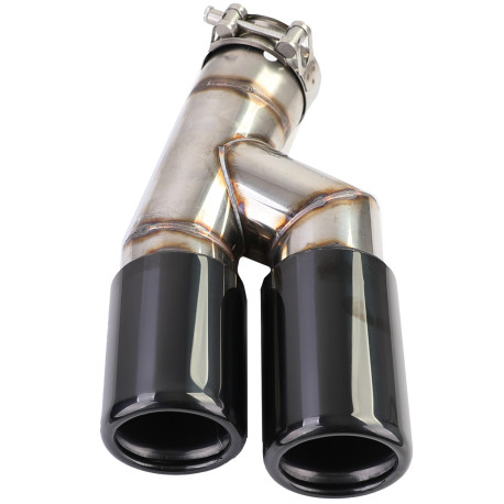 SORTIE DUPLEX NOIRES BRILLANTES ECHAPPEMENT SPORT BMW SERIE 3 F30 F31 (05949)