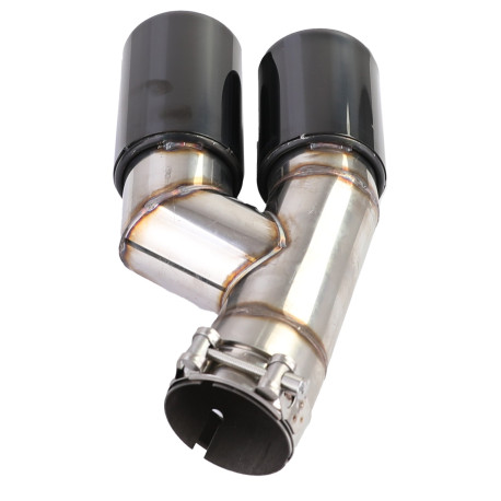 SORTIE DUPLEX NOIRES BRILLANTES ECHAPPEMENT SPORT BMW SERIE 3 F30 F31 (05949)