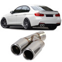 SORTIE DUPLEX CHROMEES ECHAPPEMENT SPORT BMW SERIE 3 F30 F31 (05950)